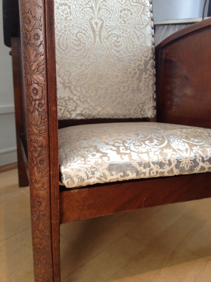 Edwardian Elbow Rest Library Chair